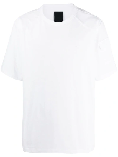 Juunj Sleeve Pocket Round Neck T-shirt In White