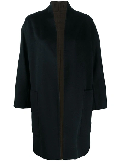 Vince Reversible Open-front Cardi-coat In Black