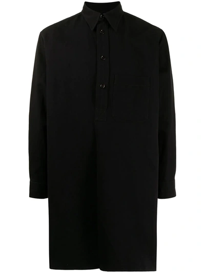 Lemaire Longline Pullover Shirt In Black | ModeSens