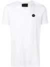 Philipp Plein Logo Patch Crew Neck T-shirt In White