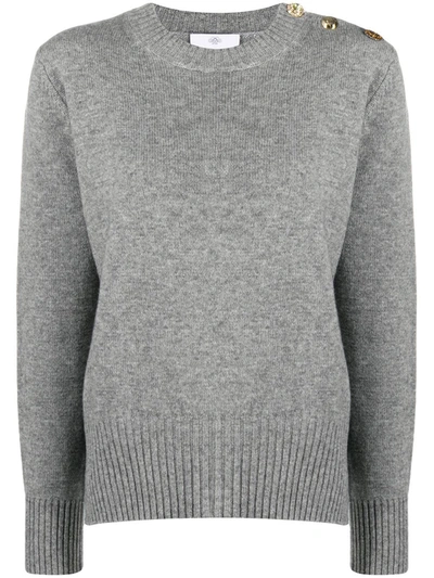 Allude Long-sleeve Fitted Jumper In Grey