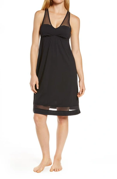 Lusome Erin Racerback Short Nightgown In Black