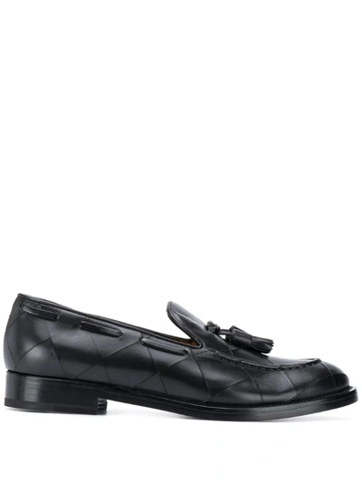 Fratelli Rossetti Quilted Leather Loafers In Black