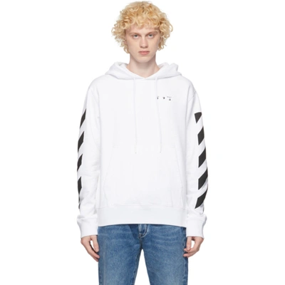 Off-white Off White Diag Pechil Arch Over Hoodi In 0110 Whiblk