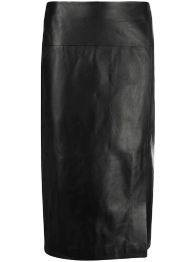 Arma Matte Midi Skirt In Black