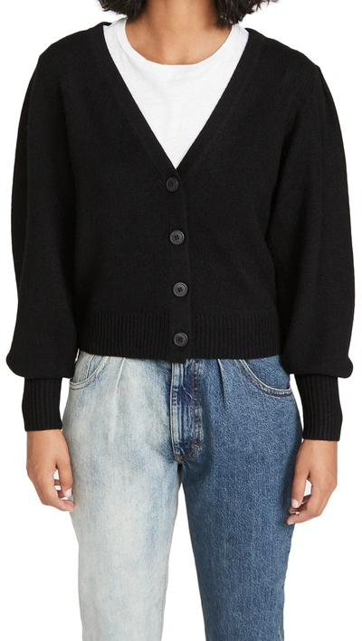 360 Sweater 360 Cashmere Cropped Cardigan In Black