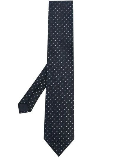 Tom Ford Dotted Pointed Tie In Blue