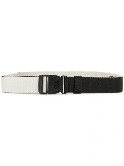 Y-3 Two-tone Clasp-fastening Belt In White