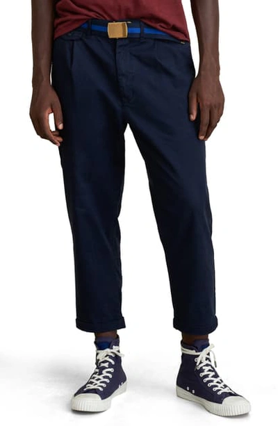 Alex Mill Standard Pleated Straight Leg Chinos In Dark Navy