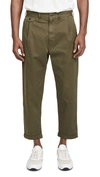 Alex Mill Standard Pleated Straight Leg Chinos In Military Olive