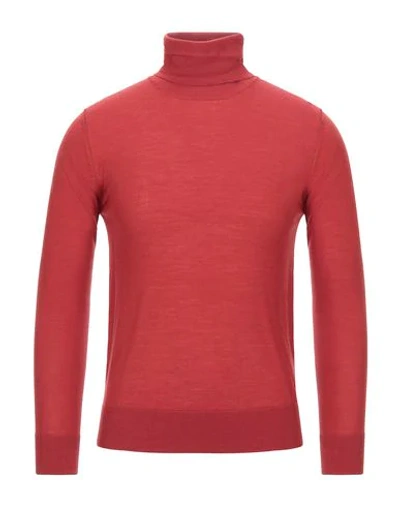 Obvious Basic Turtleneck In Brick Red