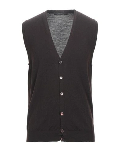 Tagliatore Cardigan In Dark Brown