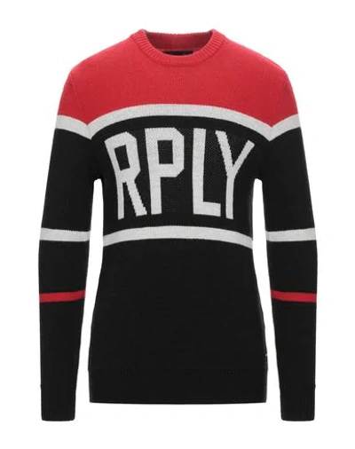 Replay Sweaters In Black