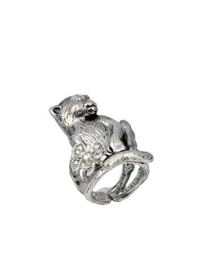Roberto Cavalli Ring In Silver