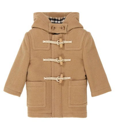 Burberry Babies' Double-faced Virgin Wool Duffel Coat In Beige