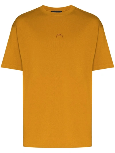 A-cold-wall* Erosion Print Cotton T-shirt In Yellow