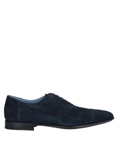 A.testoni Laced Shoes In Dark Blue