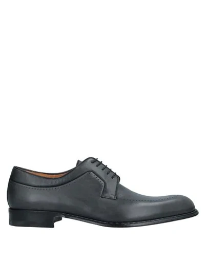 A.testoni Lace-up Shoes In Steel Grey