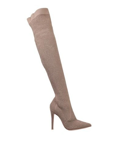 Gianvito Rossi Knee Boots In Beige