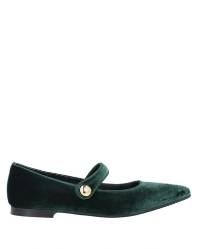 Ottod'ame Ballet Flats In Emerald Green