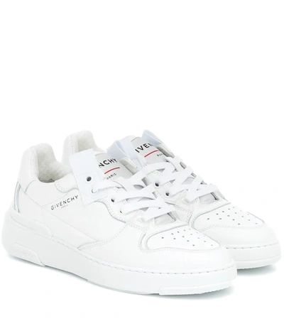 Givenchy Wing Leather Sneakers In White
