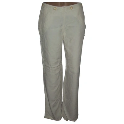 Pre-owned Jean Paul Gaultier Large Pants In White