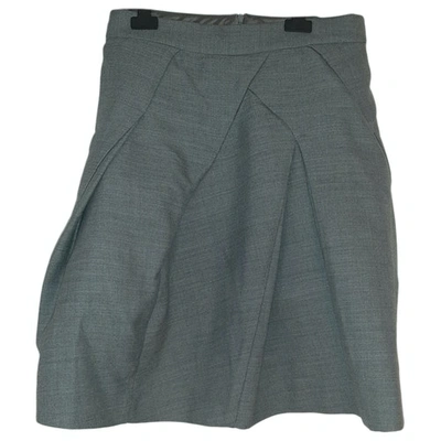 Pre-owned Neil Barrett Linen Mini Skirt In Grey