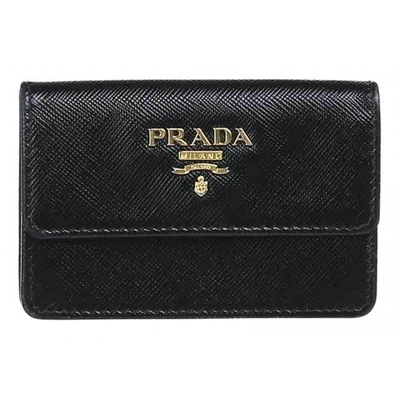 Pre-owned Prada Leather Wallet In Black