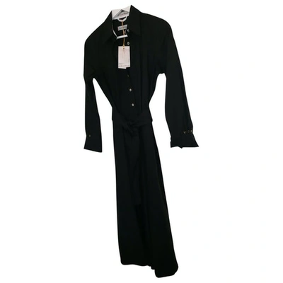 Pre-owned Le Sarte Pettegole Maxi Dress In Black