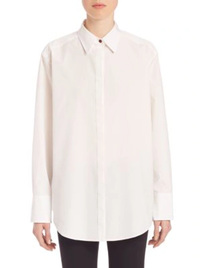 Acne Studios Britta Striped Cotton Shirt In White