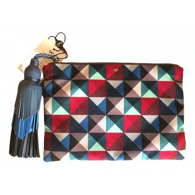 Pre-owned Anya Hindmarch Cloth Clutch Bag In Multicolour