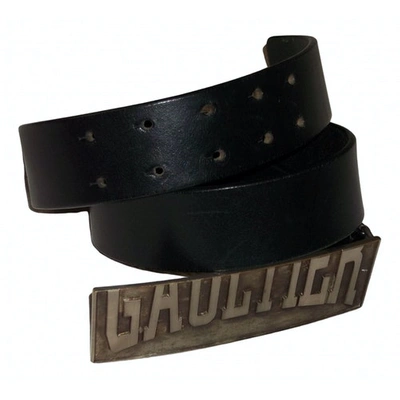 Pre-owned Jean Paul Gaultier Leather Belt In Black