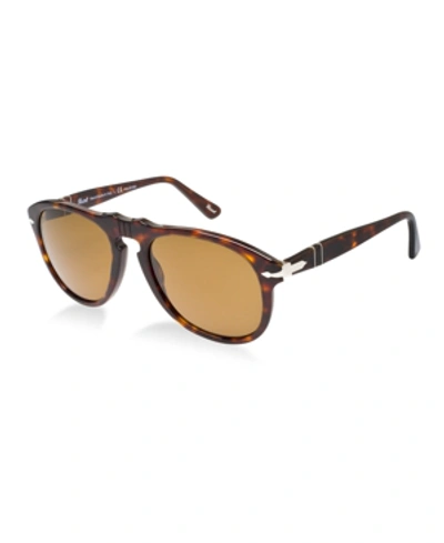 Persol Suprema 54mm Polarized Pilot Sunglasses In Brown/brown
