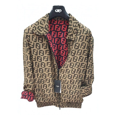 Pre-owned Fendi Brown Silk Jacket