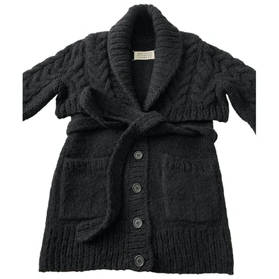 Pre-owned Maison Margiela Wool Cardi Coat In Black
