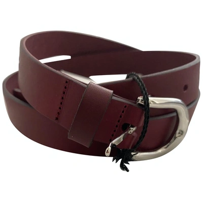 Pre-owned Isabel Marant Burgundy Leather Belt