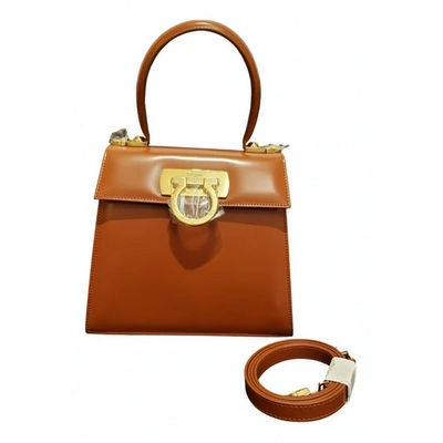 Pre-owned Ferragamo Camel Leather Handbag