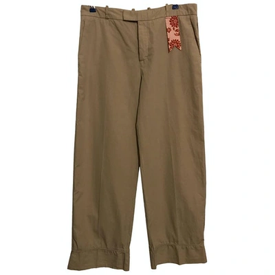 Pre-owned The Gigi Straight Pants In Beige