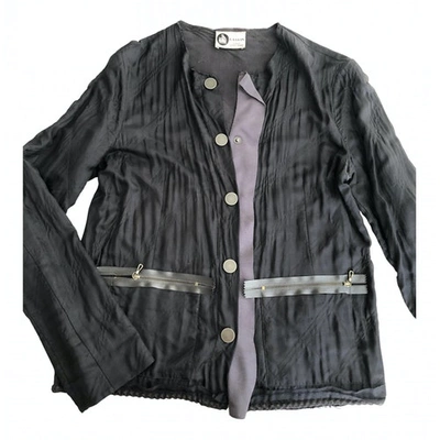 Pre-owned Lanvin Silk Short Vest In Black