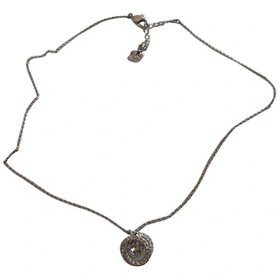 Pre-owned Swarovski Necklace In Silver