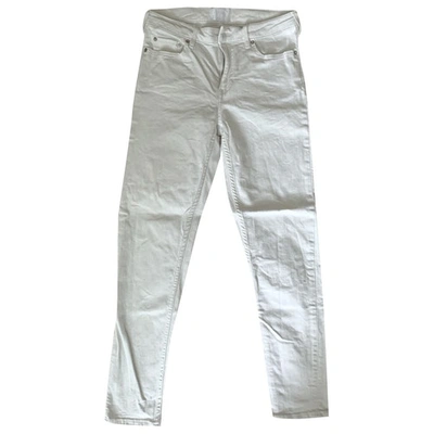 Pre-owned Acne Studios Skin 5 Slim Jeans In White