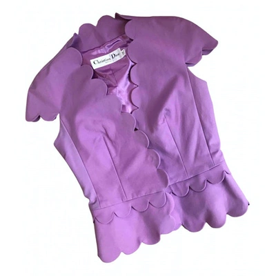 Pre-owned Dior Purple Cotton Top