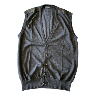 Pre-owned Z Zegna Wool Waistcoat In Anthracite