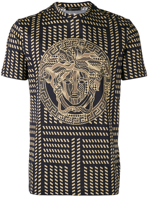 Versace Tribal Medusa Print T-shirt | ModeSens