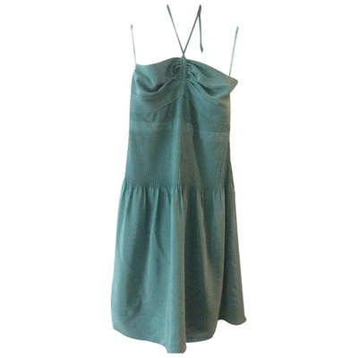 Pre-owned Vanessa Bruno Silk Mid-length Dress In Green