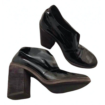 Pre-owned Marsèll Patent Leather Ankle Boots In Black