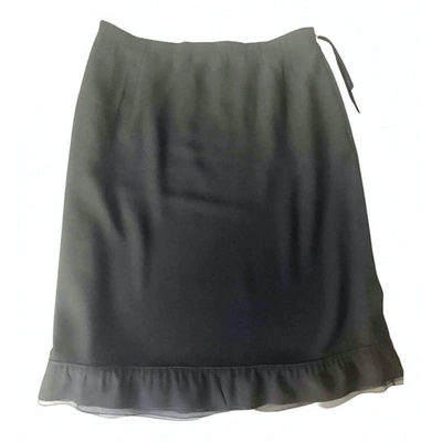 Pre-owned Louis Vuitton Silk Mid-length Skirt In Black