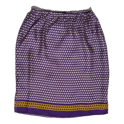 Pre-owned Odeeh Silk Mid-length Skirt In Multicolour