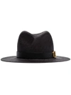 Valentino Garavani Vlogo Fedora Hat In Black