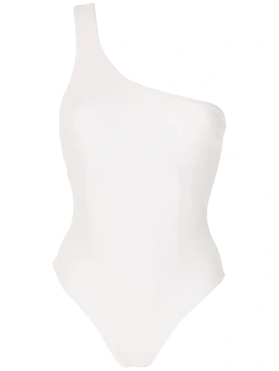 Haight One Shoulder Swimsuit In White
